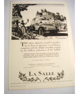 1927 Automobile Ad La Salle General Motors - $13.70 CAD
