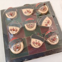 Vintage Christmas Snowman &amp; Santa Wooden Tic Tac Toe Board/ Game Collectible NIP - £11.86 GBP