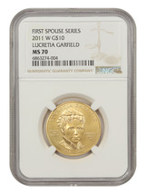 2011-W $10 Lucretia Garfield NGC MS70 - £1,455.66 GBP