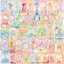 100pcs fresh cartoon flowers creative stickers phone case iPad decorative  - $21.04
