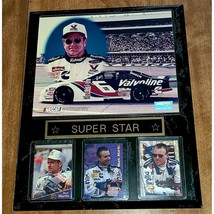 Vintage Nascar #6 Mark Martin Valvoline Picture &amp; Trading Card Plaque. - $839.54 MXN