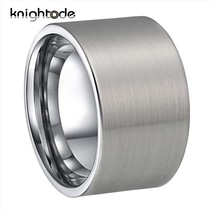 12mm Width Big Thumb Tungsten Carbide Rings Fashion Men Party  Ring Jewelry Flat - £20.62 GBP