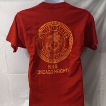 Vintage Single Stitch US Marine Corps Devil Dogs Graphic Logo T shirt La... - $26.72
