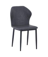 LeisureMod Dining Chair Upholstered in Fabric with Iron Legs for Living ... - €214,41 EUR