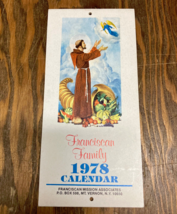 Franciscan family 1978 small calendar - $19.75