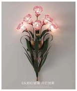   Flower wall lamp pink Retro American style Living room background wall... - $259.00