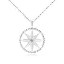 ANGARA 2.2mm Natural Diamond Star Pendant Necklace in Sterling Silver for Women - £195.20 GBP