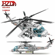 Z20 Attack Helicopter DIY Model Building Blocks Set Military MOC Bricks Kids Toy - £47.47 GBP