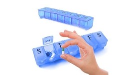Wholesale lot - 1000 Blue pill boxes!  7 day, retail packages of 2 in a ... - $742.50