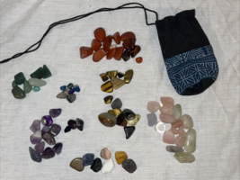 Polished Stones Mixed Natural Rocks 10oz Lot With Bag - $12.94 CAD