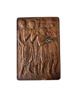 Wooden Carved  Trinket Box With Lid Storage Singers Religious Gold Bronze - $57.89 CAD