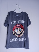 Nintendo Mario Face I&#39;M THE BIG BRO Short Sleeve Tshirt Boys Size L - $6.34