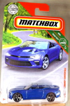 2018 Matchbox 11/125 Mbx Road Trip 9/35 &#39;16 Chevy Camaro Convertible Blue w/5 Sp - £7.62 GBP