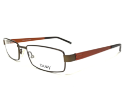 L&#39;Amy Eyeglasses Frames DASKO 1015 C05 Brown Orange Rectangular 54-18-140 - £44.08 GBP