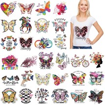 5 Sheets Butterfly Iron On Patches Colorful Iron On Transfers For T Shirts Washa - £25.65 GBP