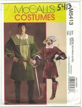 McCall's 5413 Men's Renaissance Medieval Prince Tunic & Shirt Costume Pattern UC - $29.39