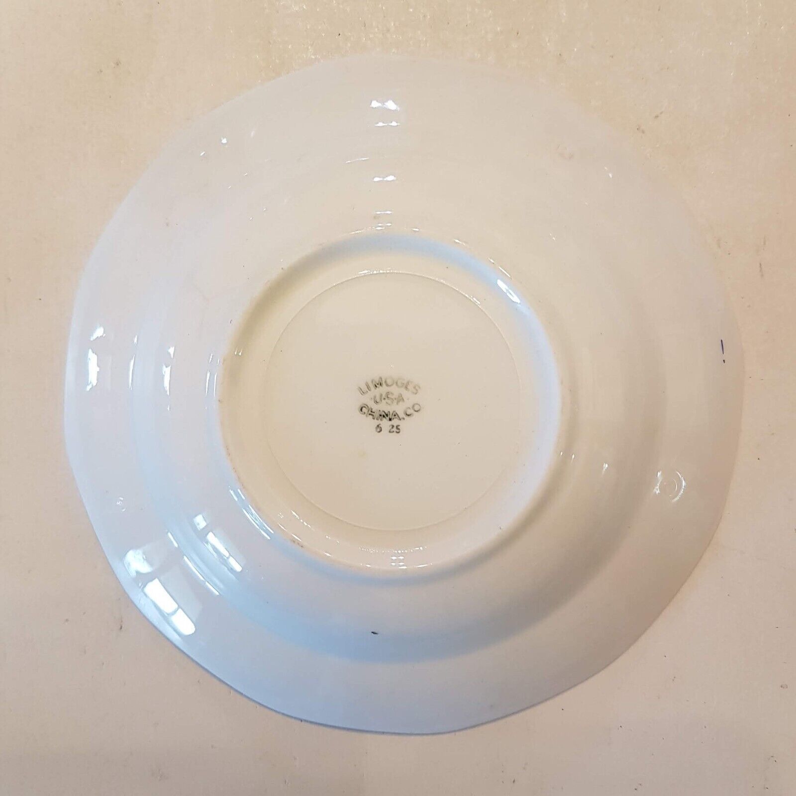American Limoges Cereal Bowl Blue Urn Pink Morning Glory LIA-15 Sebring ... - $9.83