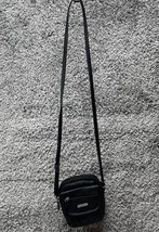 Multisac Black Zipper Multi Compartment Crossbody Purse Bag - £12.08 GBP