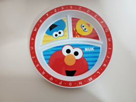 Sesame Street Children&#39;s Elmo, Big Bird and Cookie Monster Plate Nuk Dividers - £7.58 GBP