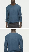 NWT J Crew Mens Cotton Crewneck Sweater in Garter Stitch H6060 Size Medium - $26.72