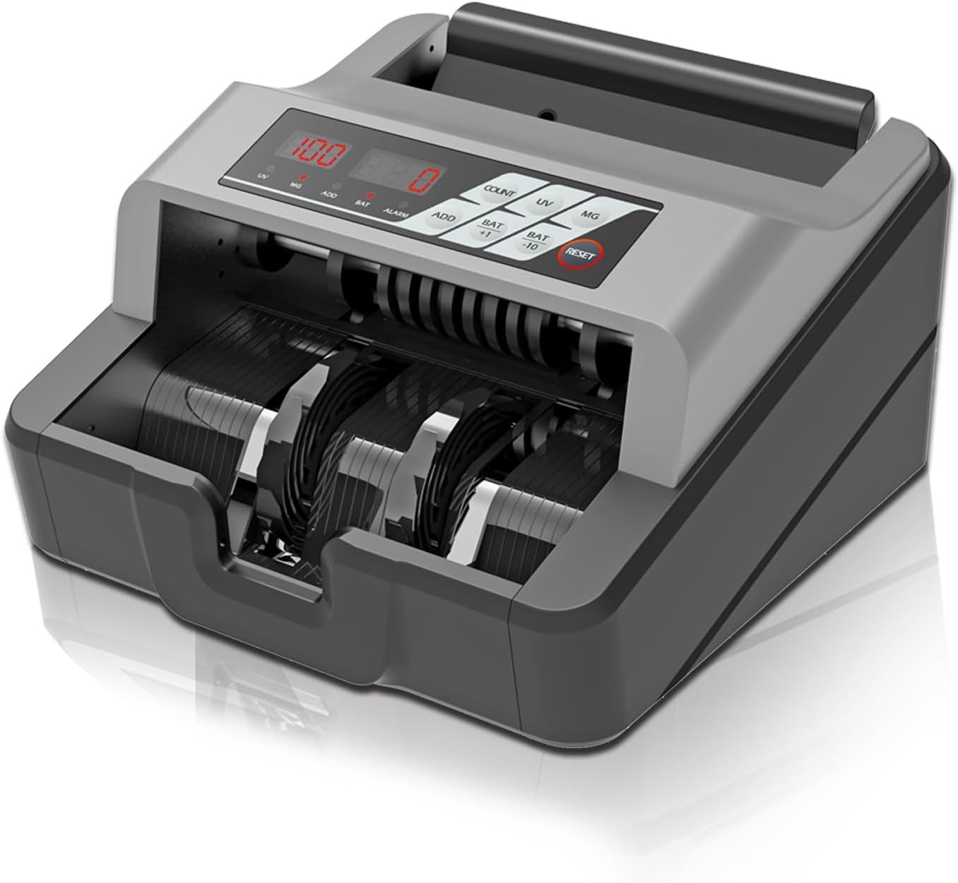 Portable Money Counter - Advanced UV/MG Counterfeit Detection, Black &amp; G... - $141.61