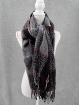 EMANUEL GERALDO WOMENS BLANKET SCARF GREY MULTICOLOR PLAID 1 SIZE FITS M... - £7.63 GBP