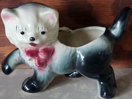 Vintage Ceramic Cat / Kitten Succulent Planter Pottery MCM See Pictures - £17.68 GBP