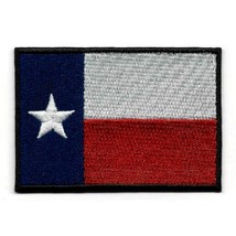 TEXAS STATE FLAG IRON ON PATCH 3&quot; Lone Star Embroidered Applique NEW Tex... - $92.47 MXN