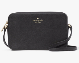 Kate Spade Sienna Black Refined Leather Crossbody Bag KC469 NWT $299 Retail FS - £74.20 GBP