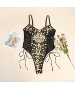 LUXATNIGHT Women Teddy lingerie Erotic Corset Lace Mesh Sleepwear pajama... - £39.22 GBP
