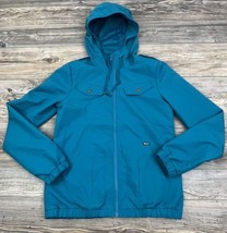 Volcom &quot;Enemy Lines&quot; Jacket Full ZIp Windbreaker Women&#39;s Small Teal Blue... - £24.53 GBP