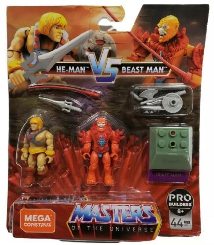 Primary image for Mega Construx MASTERS OF THE UNIVERSE Heroes He-Man vs Beast Man, 2 Figurines