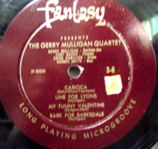The Gerry Mulligan Quartet-10&quot; LP-1953-VG+ Fantasy 3-6 - £7.91 GBP