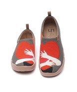 UIN Shoes Women Fashion Loafers Warm Heart Design Art painted Ladies Fla... - £122.14 GBP