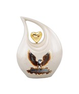 American Eagle Cremation Urn - Handcrafted Teardrop for Human Ashes - Elegant Sp - $189.99