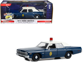 1975 Dodge Monaco Dark Blue with White Top &quot;Kansas Highway Patrol&quot; &quot;Hot Pursuit&quot; - £37.59 GBP