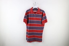 Vtg 90s Ralph Lauren Mens Medium Faded Striped Color Block Collared Polo Shirt - £31.10 GBP