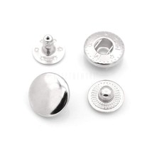 50 Sets Multi-Size Silver Snap Buttons S-Spring Socket Popper Fasteners ... - $18.99