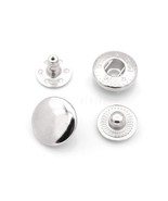 50 Sets Multi-Size Silver Snap Buttons S-Spring Socket Popper Fasteners ... - £15.84 GBP