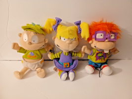 VTG Rugrats Mattel Chuckie Finster Tommy &amp; Angelica Pickles Plush 1998 2 w/ tags - £22.13 GBP
