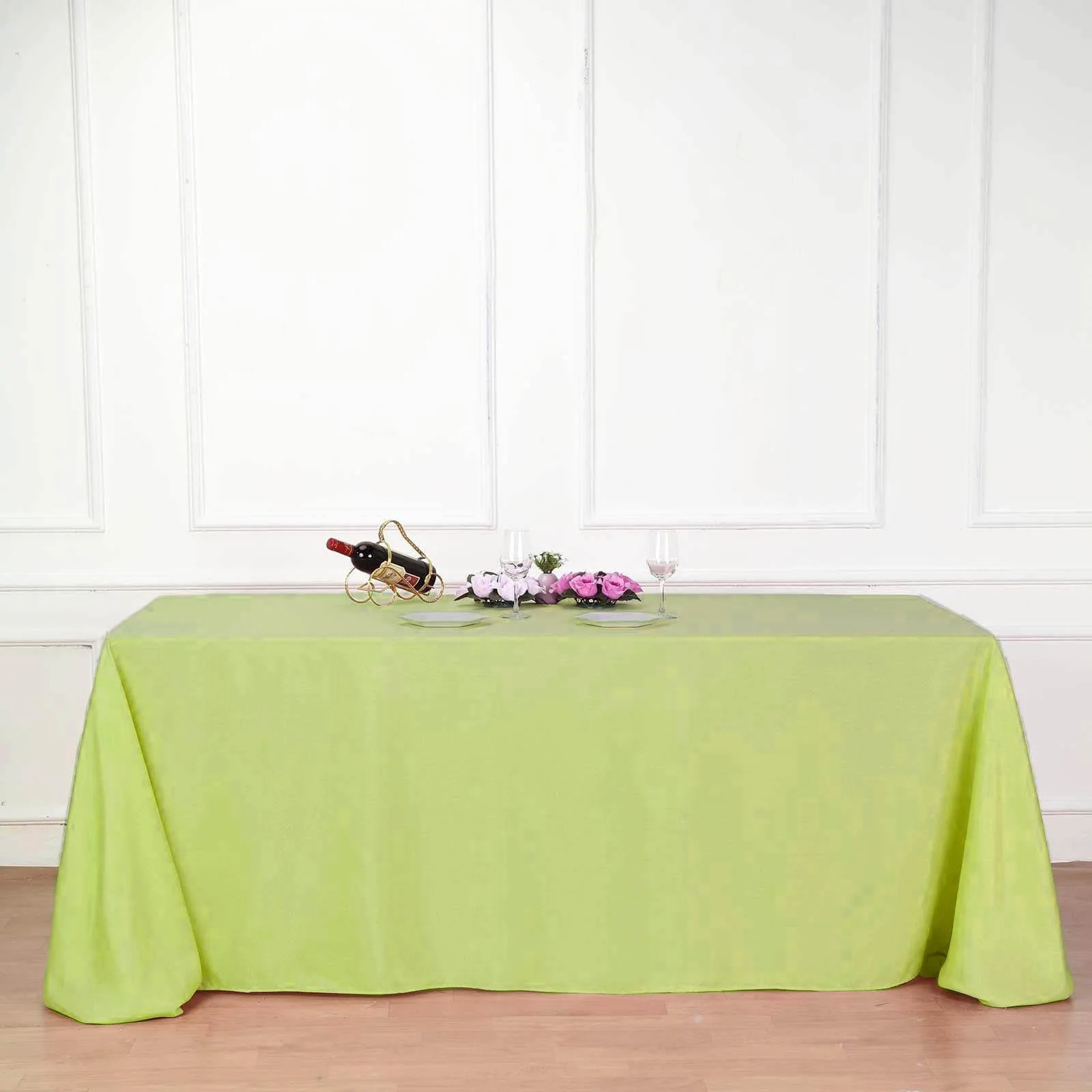 Lime Green - 10PCS 90x132&quot; Polyester Rectangle Tablecloths Wedding Party - $229.80