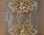 Christmas Ornaments 4pk Gold Glitter 3 1/2&quot; Snowflakes Winter Wonder NIB... - $4.89
