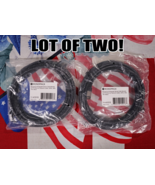 LOT OF TWO! Monoprice Cat8 Ethernet Cable 14Ft Black S/FTP 28AWG 2GHz 40... - $22.09