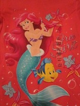 NWT - Disney Store Girl&#39;s Size S-5/6 Ariel &amp; Flounder &quot;Free Spirit&quot; Sparkle Tee - £14.07 GBP
