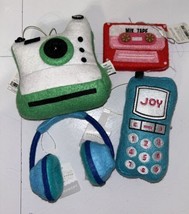 Fabric Cell Phone Camera Head Phones Tape Christmas Tree Ornaments Wonde... - £18.42 GBP