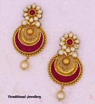 Traditional Rajasthani Earring Stud Ethnic Tribal Jewelry For Stylish Women Ind - £4,556.70 GBP