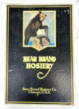 Antique 1898 Cardboard Bear Brand Hosiery Box is Empty 1 1/2 x 6 1/2 x 9... - €42,11 EUR