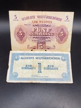 COUPLE OF AUSTRIA ALLIES MILITARY BANKNOTES ~ CIRCULATED, WWII  SERIE 1944 - $9.89