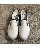 Calvin Klein Women&#39;s Lena Embossed Slip-On Sneaker Mules in white faux l... - $52.98 CAD