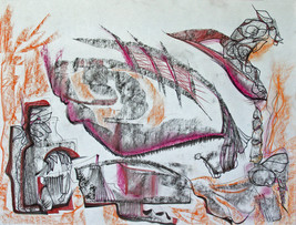 art Drawing original, &quot;Suspended heart&quot;, René Castillo-Ramos - £196.65 GBP